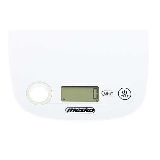 Mesko virtuves svari MS 3159w Maksimālais svars (ietilpība) 5 kg, Gradācija 1 g, Displeja tips LCD, Balts