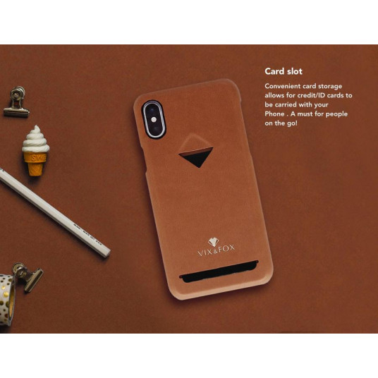 Vāciņš VixFox Card Slot Back Shell for Samsung S9 caramel Brūns