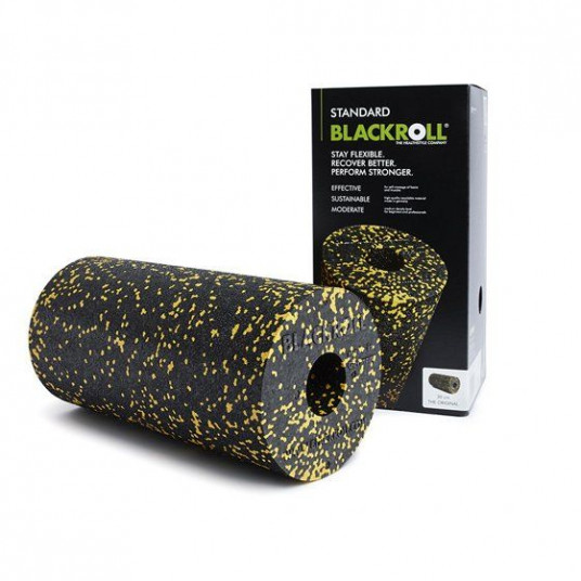 Masāžas rullītis Blackroll Standard, melns/dzeltens