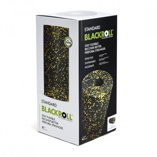 Masāžas rullītis Blackroll Standard, melns/dzeltens