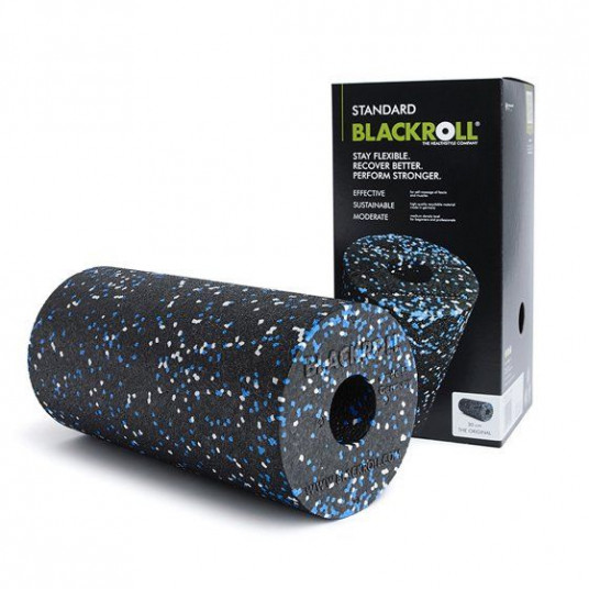 Masāžas rullītis Blackroll Standard, melns/balts/zils