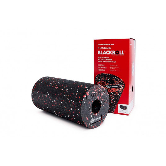 Masāžas rullītis Blackroll Standard, melns/balts/sarkans