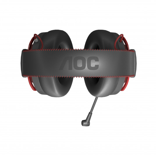 AOC Gaming Austiņas GH401 Mikrofons, melns/sarkans, bezvadu/vadu