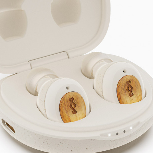 Marley True Wireless Earbuds Champion Iebūvēts mikrofons, Bluetooth, Ausīs ieliekamas, Krēma krāsā
