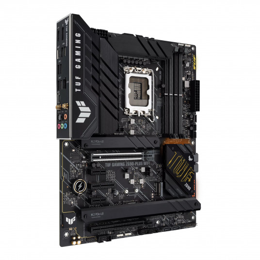 Asus TUF GAMING Z690-PLUS WIFI Procesora saime Intel, Procesora ligzda  LGA1700, DDR5 DIMM, Atmiņas sloti 4, Atbalstītās cietā diska saskarnes SATA, M.2,  SATA savienotāju skaits 4, Chipset Intel Z690, ATX