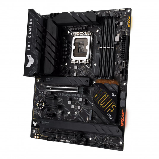 Asus TUF GAMING Z690-PLUS WIFI Procesora saime Intel, Procesora ligzda  LGA1700, DDR5 DIMM, Atmiņas sloti 4, Atbalstītās cietā diska saskarnes SATA, M.2,  SATA savienotāju skaits 4, Chipset Intel Z690, ATX