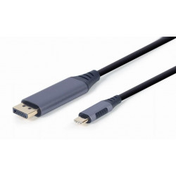KABELIS USB-C TO DP 1.8M/GREY CC-USB3C-DPF-01-6 GEMBIRD