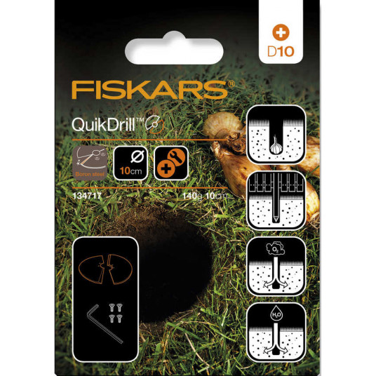 Zemes urbja asmeņi Fiskars (S) QuikDrill 10cm (1000637)