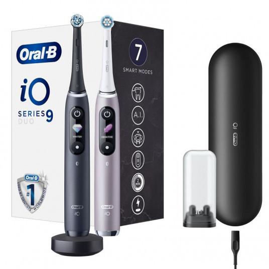 Elektriskā zobu birstes BRAUN iOM9D.2J2.2AD Duo Melns / Rozā