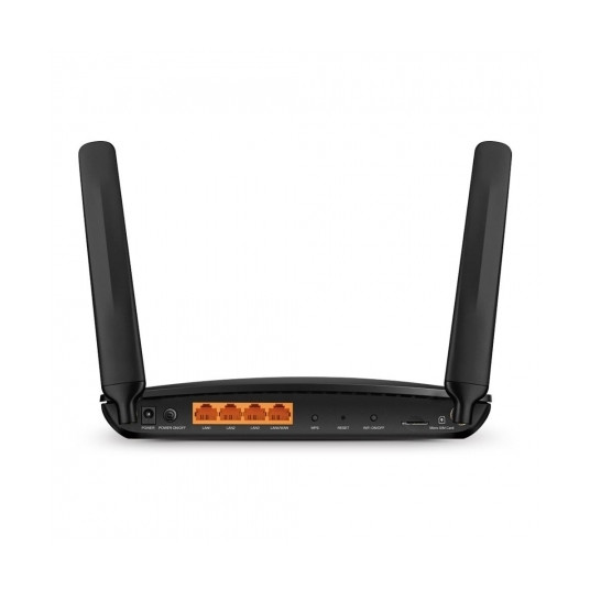 maršrutētājs (rūteris) TP-LINK + 4G LTE Archer MR600 802.11ac 300 + 867 Mbit / s, 10/100/1000 Mbit / s Ethernet LAN (RJ-45) pieslēgvietu 3, 4G, Rodmenys 2xDetachable, LTE CAT 6