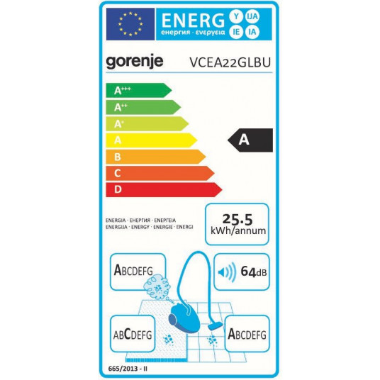 Putekļu sūcējs Gorenje VCEA22GLBU