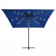 Saulessargs ar LED gaismām un tērauda kātu, 250x250 cm, zils