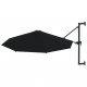 Saulessargs ar metāla kātu, melns, 300 cm